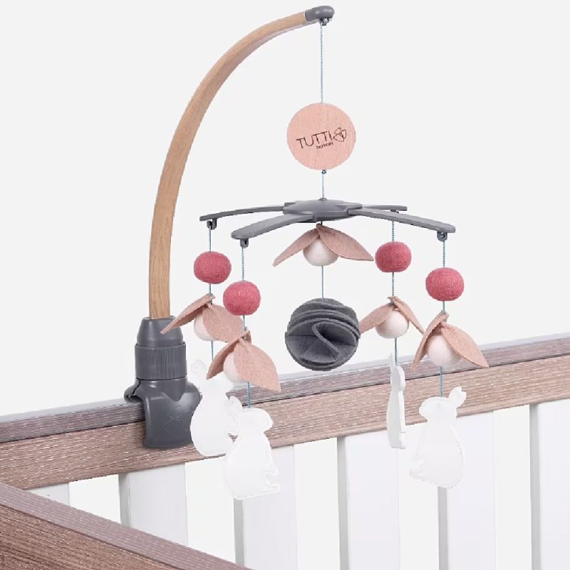 Tutti Bambini CoZee 2 in 1 Crib and Cot Mobile - Oak/Cocoon