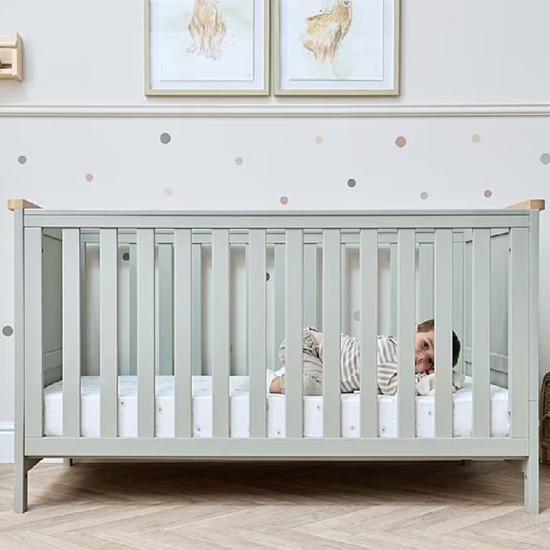 Tutti Bambini Misha Cot Bed - Sage/Golden Oak