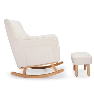 Babymore Ida Nursing Chair with Footstool – Ivory