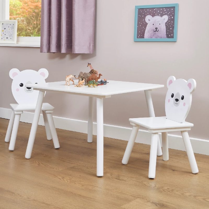 Liberty House Toys Kids Bear Table and Two Chairs Set