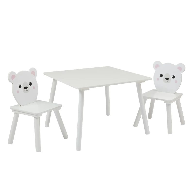 Liberty House Toys Kids Bear Table and Two Chairs Set