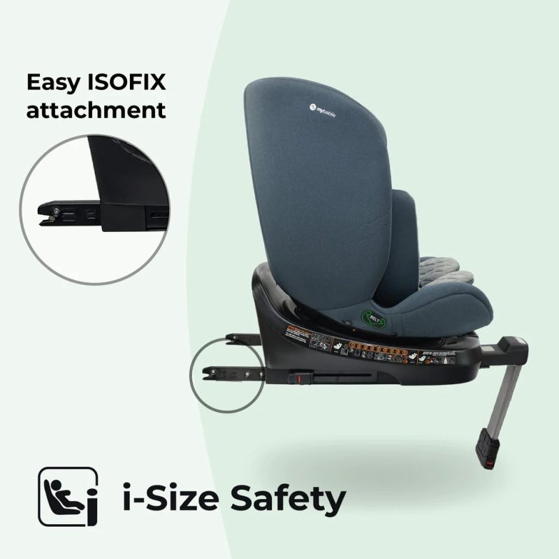 My Babiie i-Size (40-150cm) Spin Car Seat - Slate Blue