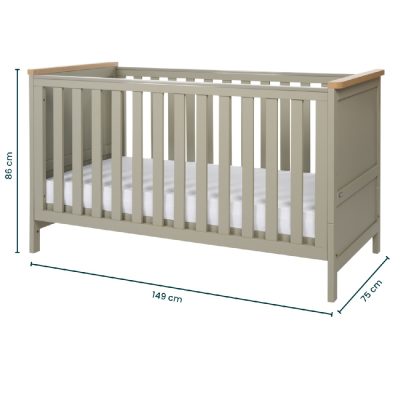 Tutti Bambini Misha Cot Bed - Sage/Golden Oak