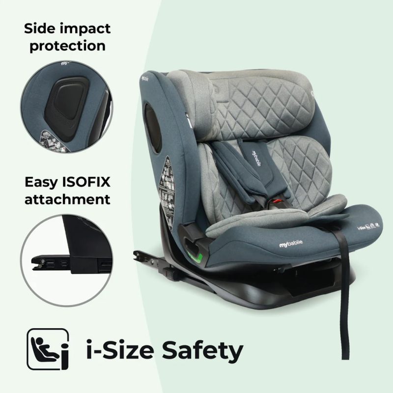 My Babiie MBCS123 i-Size Car Seat - Slate Blue