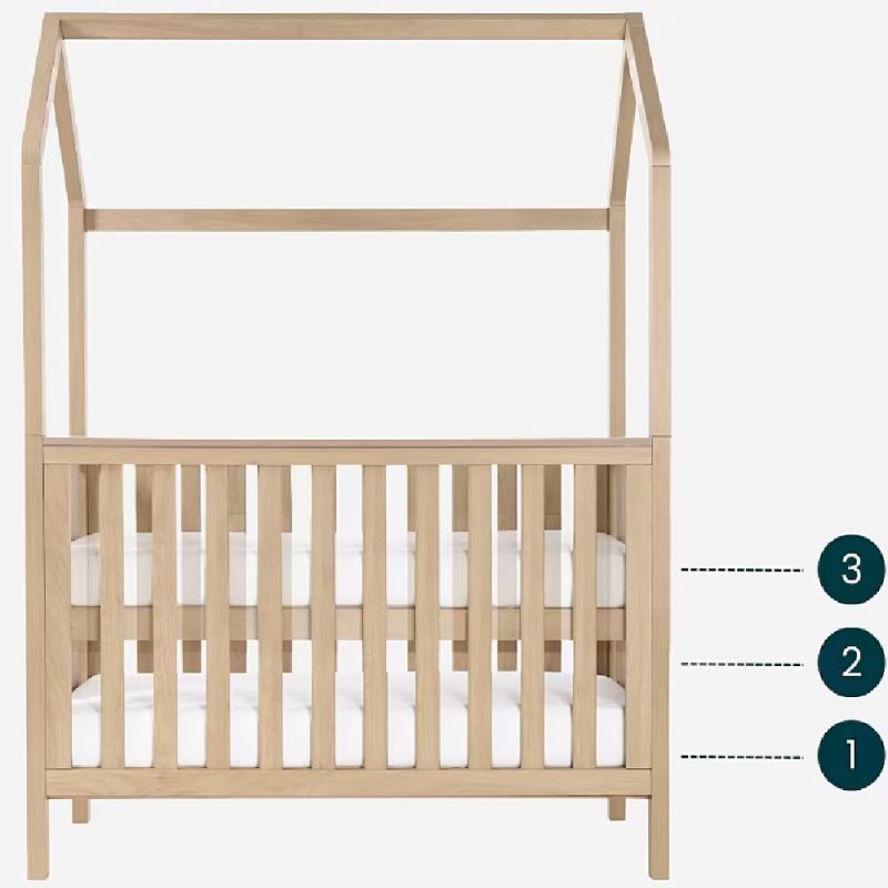 Tutti Bambini Casa Mini House Cot Bed - Harvest Oak