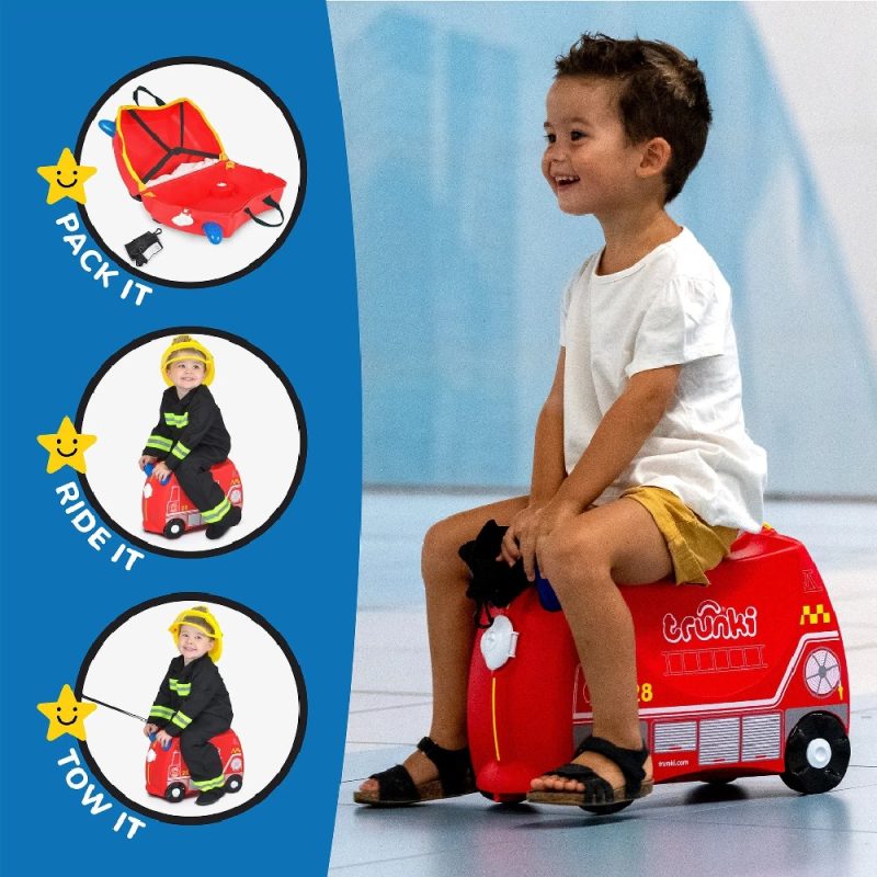 Trunki Ride-On Suitcase - Frank the Fire Engine