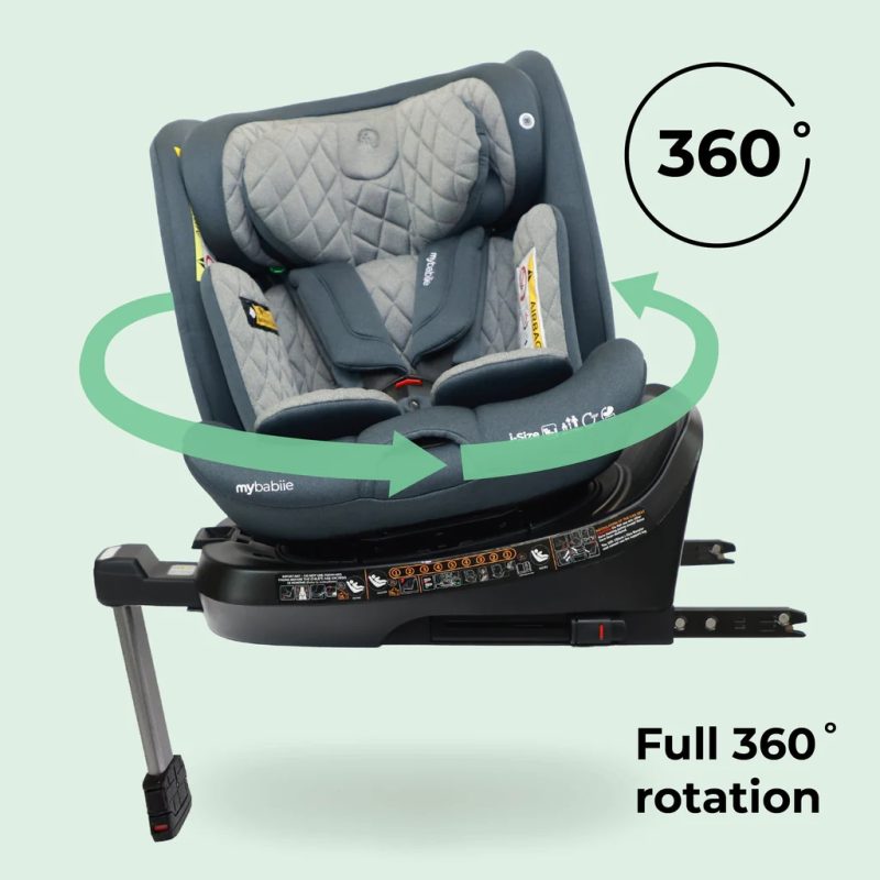 My Babiie i-Size (40-150cm) Spin Car Seat - Slate Blue