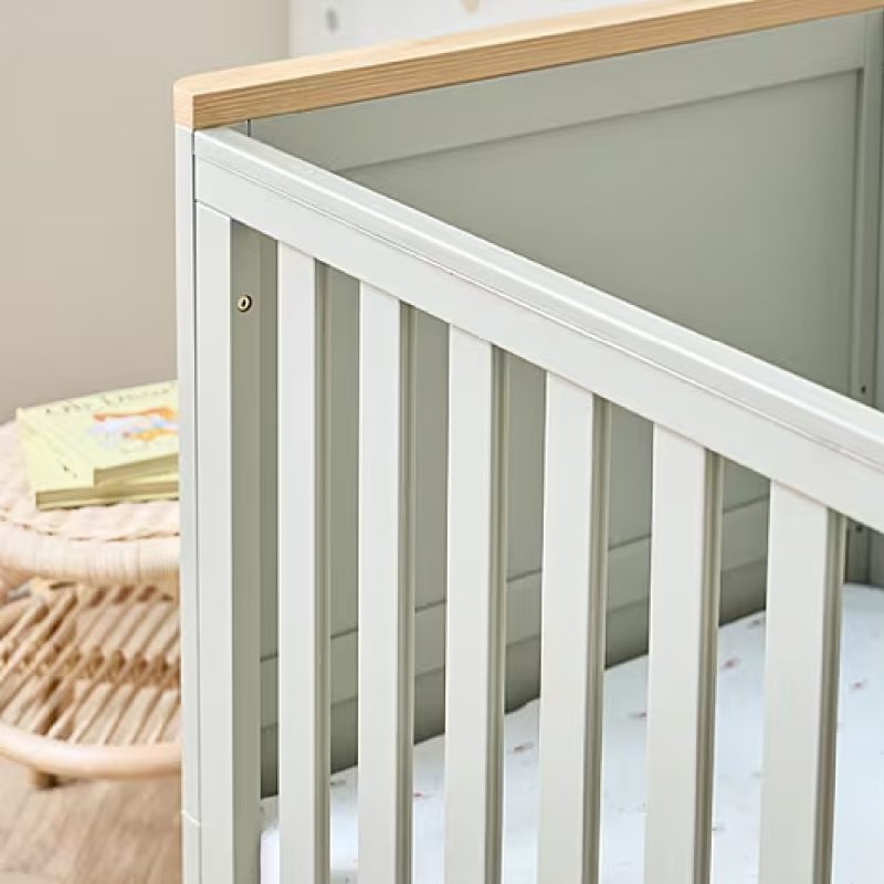 Tutti Bambini Misha Cot Bed - Sage/Golden Oak