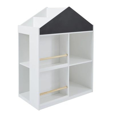 Liberty House Toys Kids White Blackboard Bookcase and Storage Cabinet