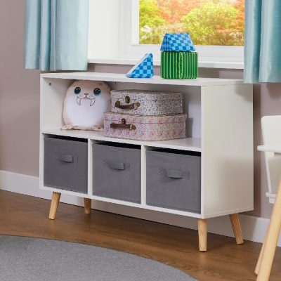 Liberty House Toys Kids Storage Shelf and Fabric Storage Bins