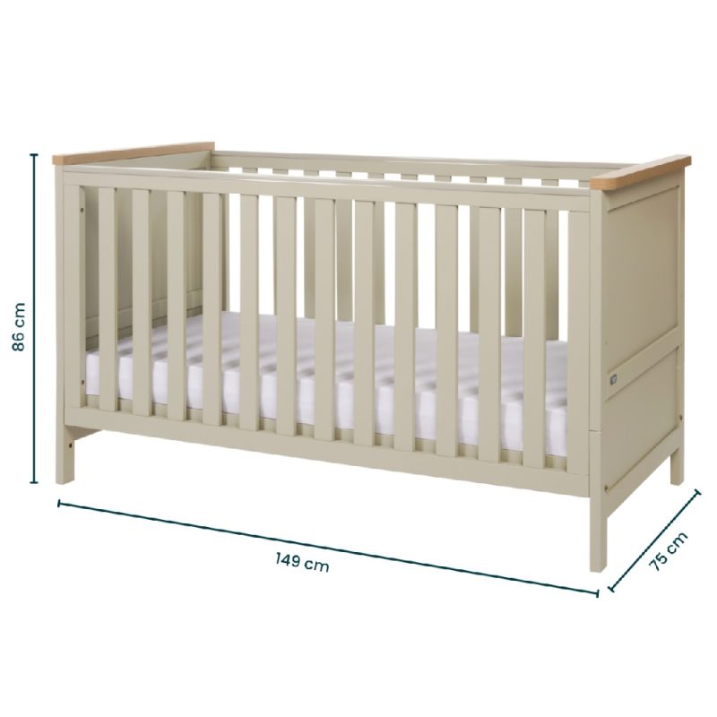 Tutti Bambini Misha Cot Bed - Mushroom/Golden Oak