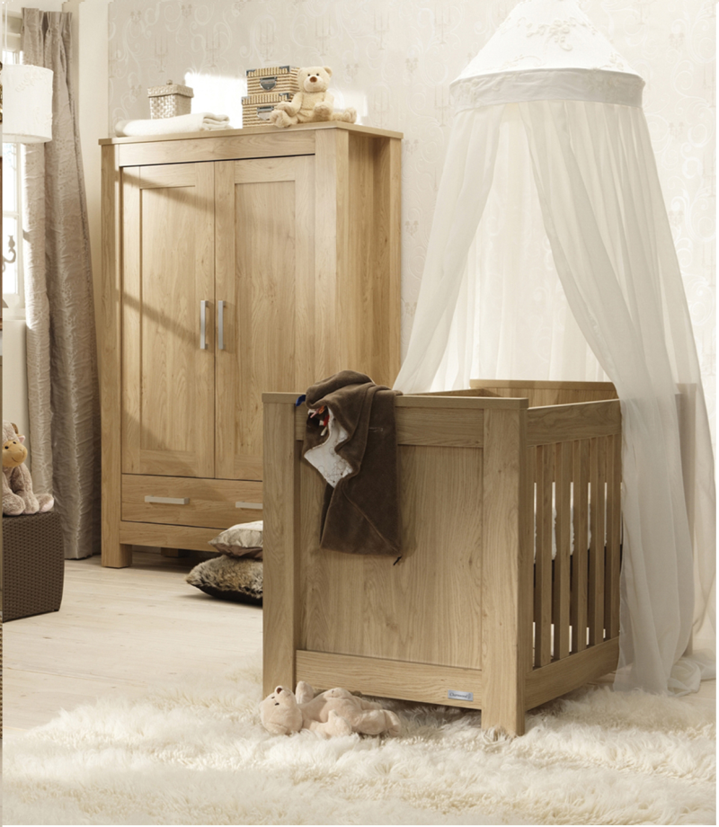 babystyle bordeaux cotbed and wardrobe