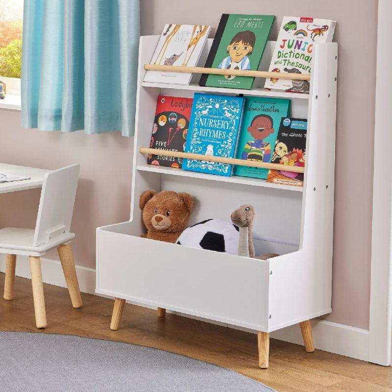 Liberty House Toys Kids White Bookcase and Toy Storage Cabinet