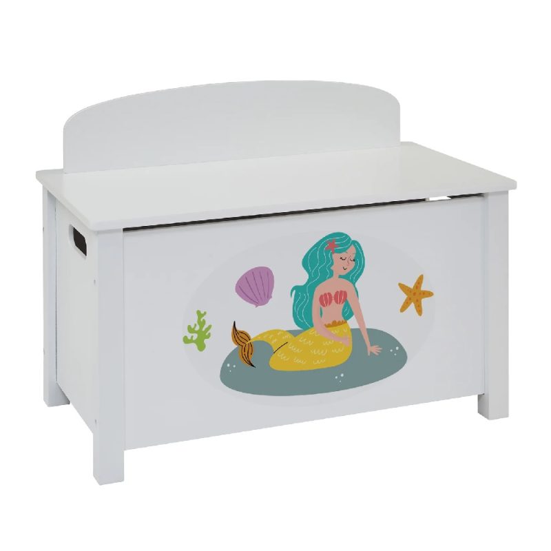 Liberty House Toys Kid’s Wooden Mermaid Toy Box