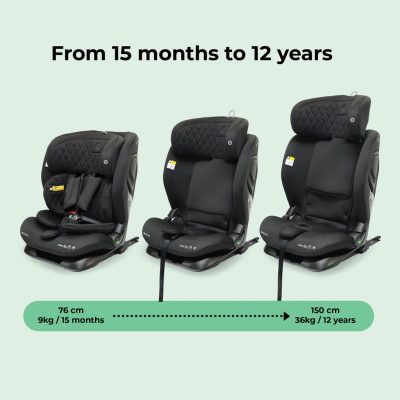 My Babiie MBCS123 i-Size Car Seat - Black Melange