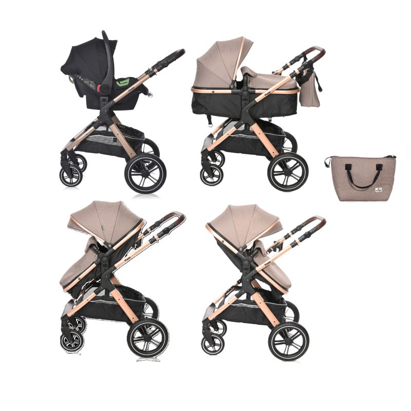 Lorelli Viola 3 in 1 Travel System - Pearl Beige