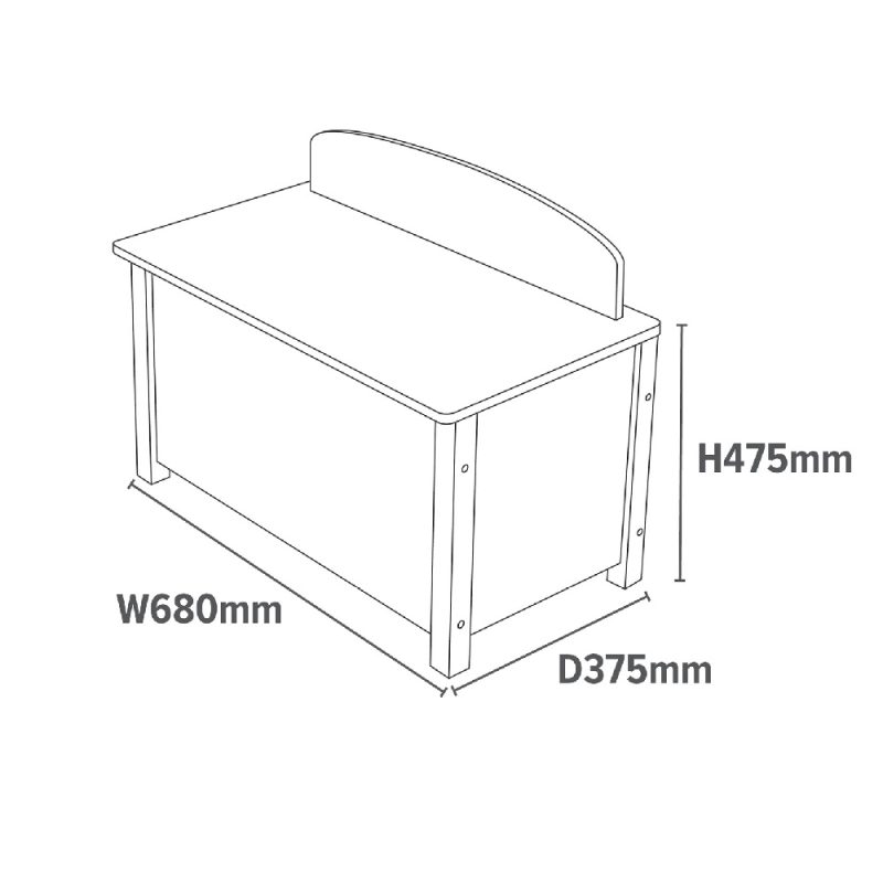 Liberty House Toys Kid’s Wooden Dinosaur Toy Box