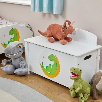 Liberty House Toys Kid’s Wooden Dinosaur Toy Box