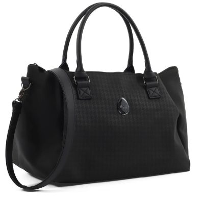 Egg 3 Overnight Bag Houndstooth Black