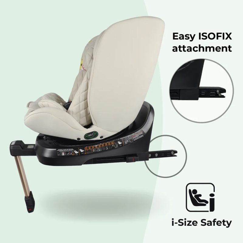 My Babiie i-Size (40-150cm) Spin Car Seat - Stone