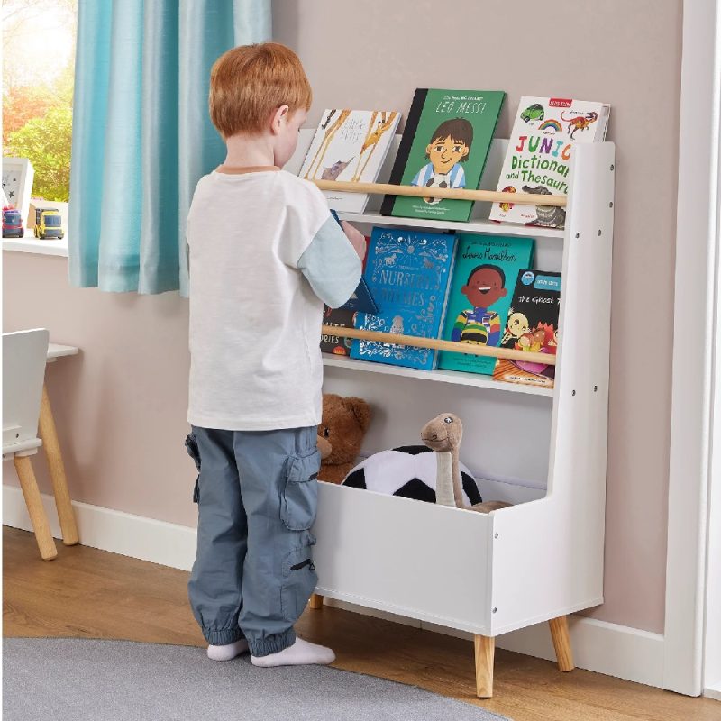 Liberty House Toys Kids White Bookcase and Toy Storage Cabinet