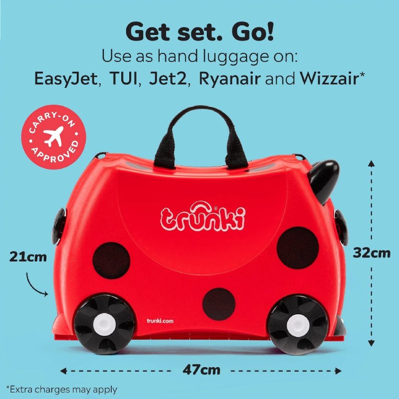 Trunki Ride-On Suitcase - Harley the Ladybug