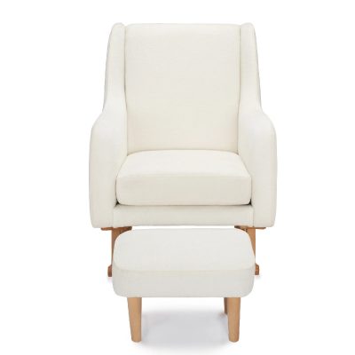 Babymore Ida Nursing Chair with Footstool – Bouclé