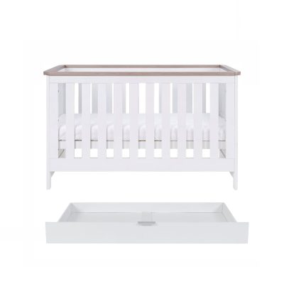 Tutti Bambini Verona Cot Bed with Underdrawer - White Oak