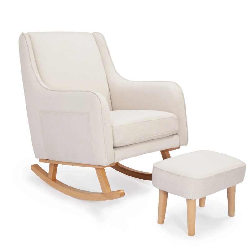 Babymore Ida Nursing Chair with Footstool – Ivory