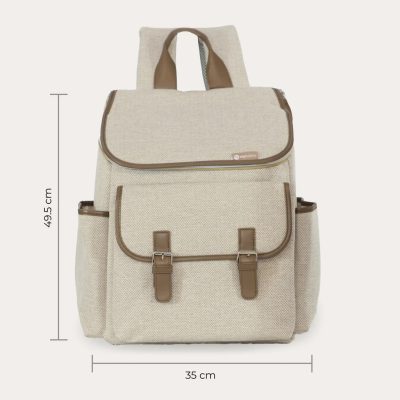 My Babiie Backpack Changing Bag - Oatmeal Herringbone