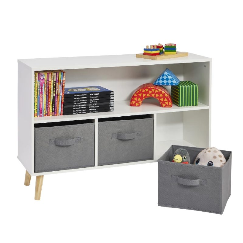 Liberty House Toys Kids Storage Shelf and Fabric Storage Bins