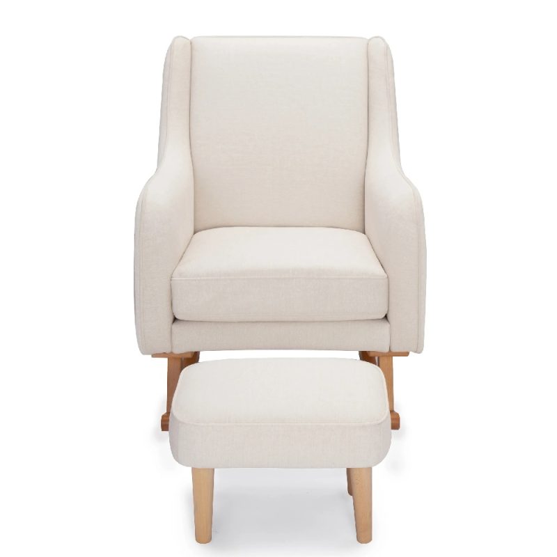 Babymore Ida Nursing Chair with Footstool – Ivory