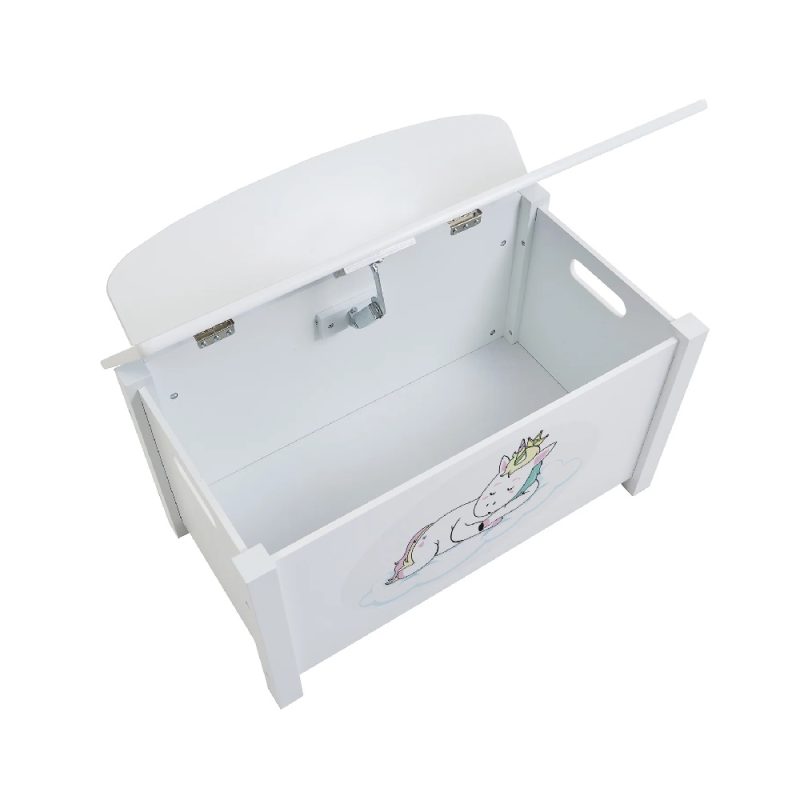 Liberty House Toys Kid’s Wooden Unicorn Toy Box