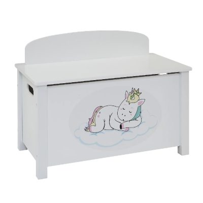 Liberty House Toys Kid’s Wooden Unicorn Toy Box