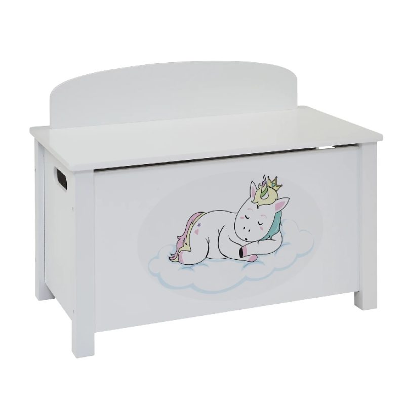 Liberty House Toys Kid’s Wooden Unicorn Toy Box