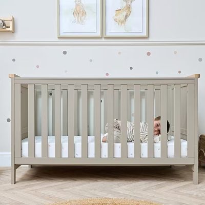 Tutti Bambini Misha Cot Bed - Mushroom/Golden Oak