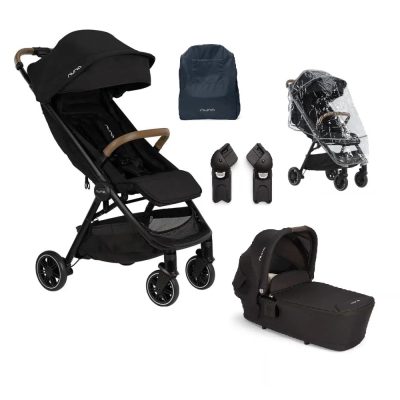 Nuna TRVL Stroller and Carrycot Bundle Caviar