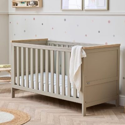 Tutti Bambini Misha Cot Bed - Mushroom/Golden Oak