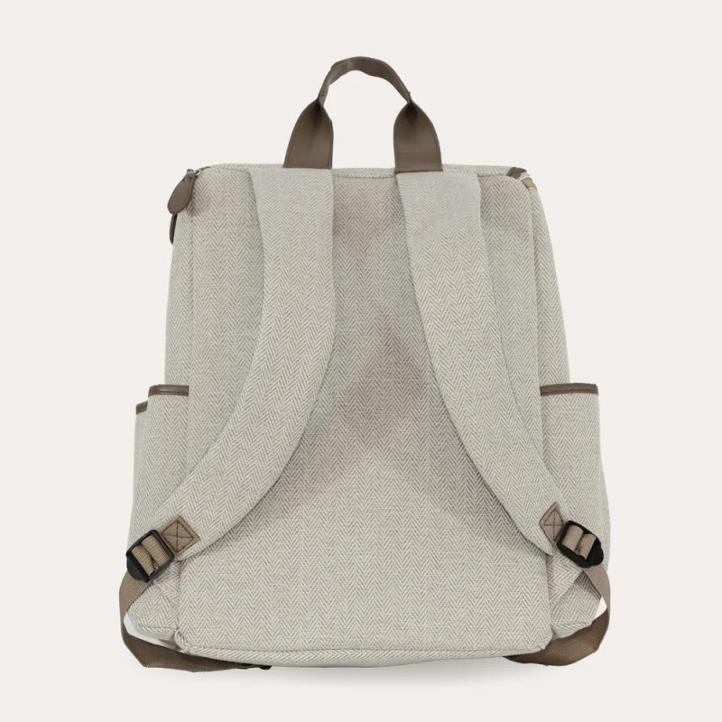 My Babiie Backpack Changing Bag - Oatmeal Herringbone