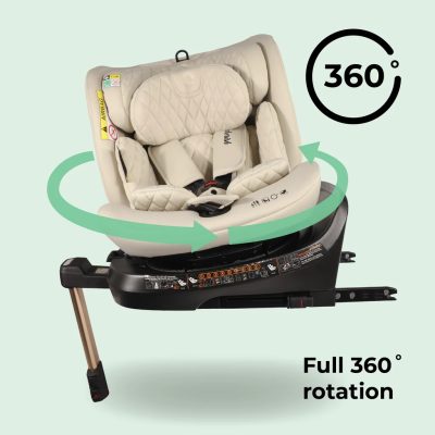 My Babiie i-Size (40-150cm) Spin Car Seat - Stone