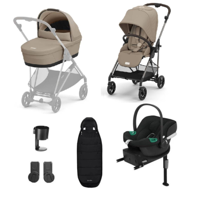 Cybex Melio Travel System Almond Beige