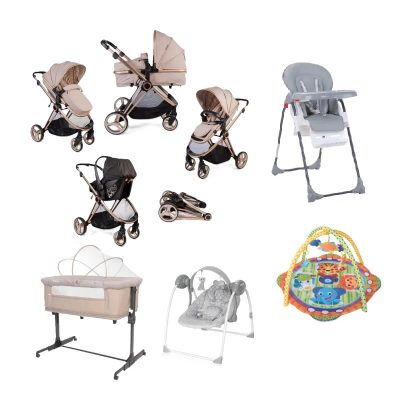 Push Me Pace i 3 in 1 Latte Newborn Bundle