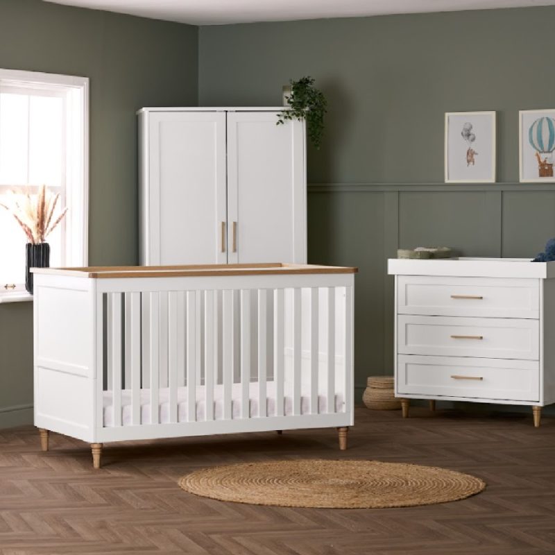 Obaby Orla 3 Piece Room Set - White with Oak