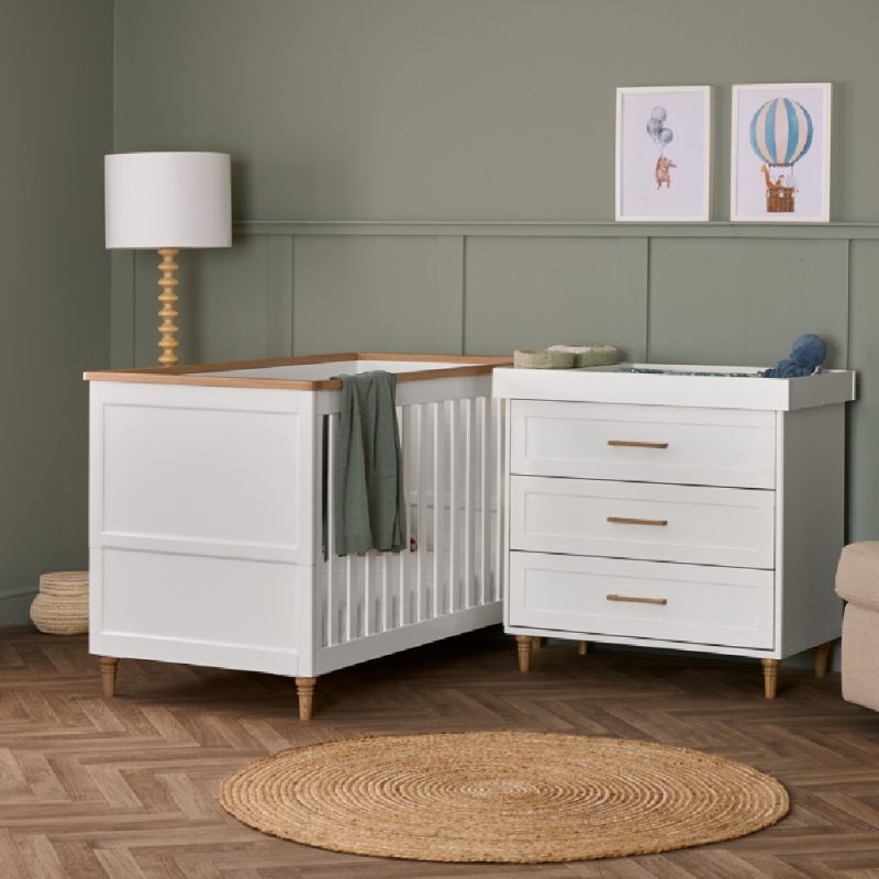 Obaby Orla 2 Piece Room Set - White with Oak