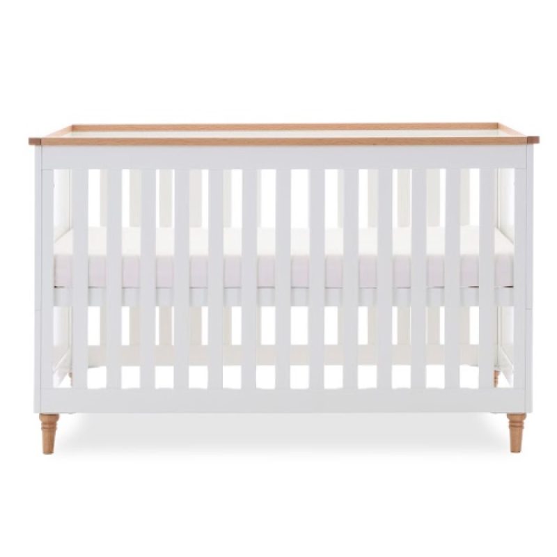 Orla Cot Bed - White with Oak