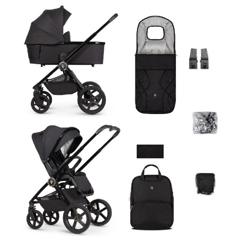 Venicci Upline 2 All Black with Carrycot