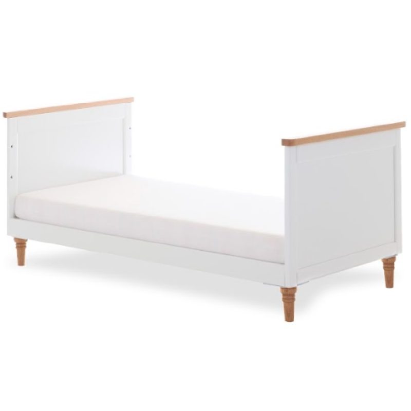 Orla Cot Bed - White with Oak