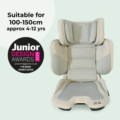 My Babiie i-Size (100-150cm) Compact High Back Booster Car Seat - Stone