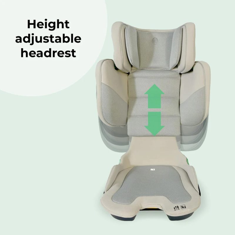 My Babiie i-Size (100-150cm) Compact High Back Booster Car Seat - Stone