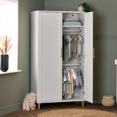 Obaby Orla Wardrobe - White with Oak